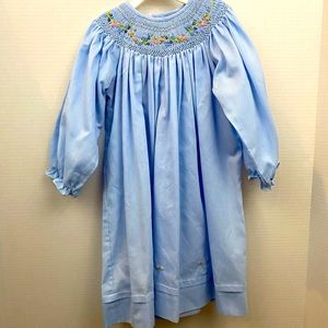 Carriage Boutiques Blue Smocked Classic Dress 18M